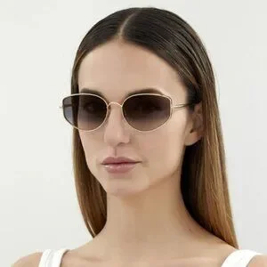 サングラス Cartier Cartier - CT0300S - 002 gold gold brown Cartier Panthere de Cartier Brown Cat Eye Ladies Sunglasses